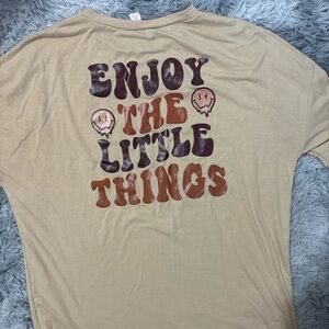 Enjoy the Little Things Graphic Tee - Beige
